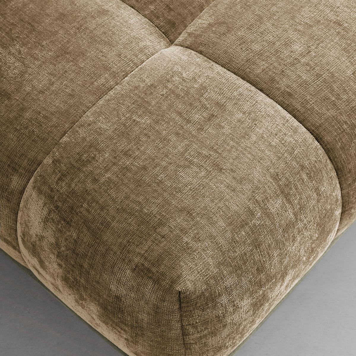 Ecksofa Morgan Olivgrün - Schwarz/Olivgrün, Modern, Textil/Metall (262/67-87/184cm) - Mömax