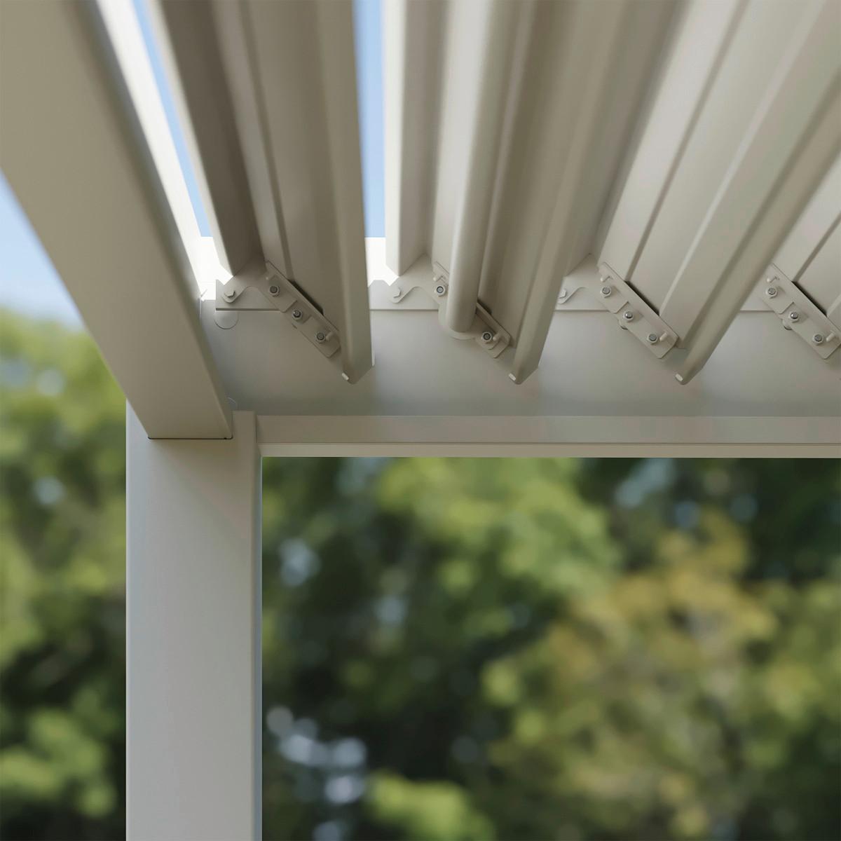 Pergola Superior, Bela, 3,6x4m - bela/visoki sijaj, Basics, kovina (360/255/400cm) - Gardenson