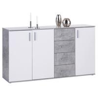 Komoda Ina 04 - bijela/svijetlo siva, Moderno, drvni materijal/plastika (175,8/94,8/38,3cm) - Modern Living