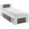 Bett Bett Azurro 2-90 Weiss/Anthrazit - Weiss/Anthrazit, Modern, Holzwerkstoff (90/200cm) - Mömax
