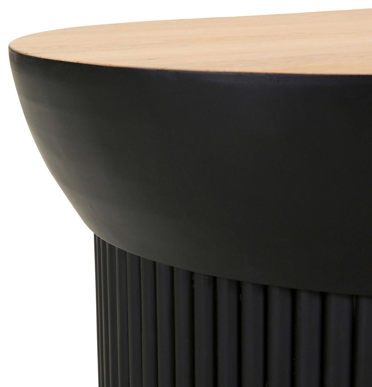 Couchtisch Tiffy Schwarz/Eichefarben - Eichefarben/Schwarz, MODERN, Holz/Holzwerkstoff (130/70/40cm) - Mömax