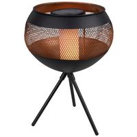 Solarleuchte Christiano aus Eisen in Schwarz/Kupferfarben - Schwarz/Kupferfarben, Modern, Kunststoff/Metall (22/34cm) - Modern Living