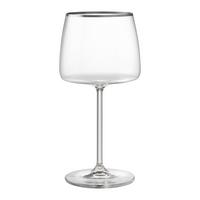 Rotweinglas Platin Klar ca. 420ml - Klar, ROMANTIK / LANDHAUS, Glas (0,42l)
