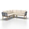 LOUNGESET JULINA - akaciefärgad/cremefärgad, Modern, metall/trä (205/76/72cm) - Bessagi Garden