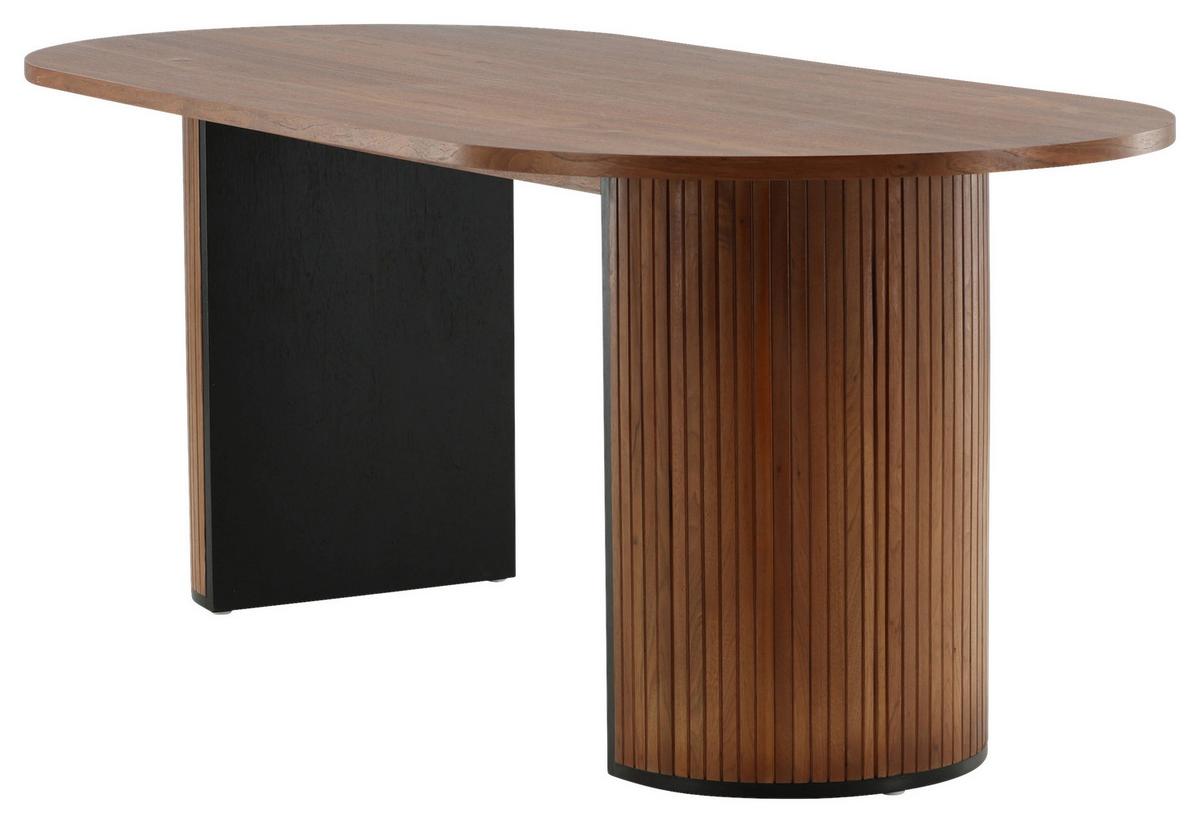ESSTISCH BIANCA - Schwarz/Naturfarben, Design, Holz/Holzwerkstoff (200/90/75cm) - Livetastic