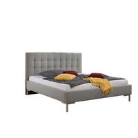 Polsterbett Maurizio Grau ca. 180x200 cm - Silberfarben/Grau, MODERN, Textil/Metall (180/200cm) - Livetastic