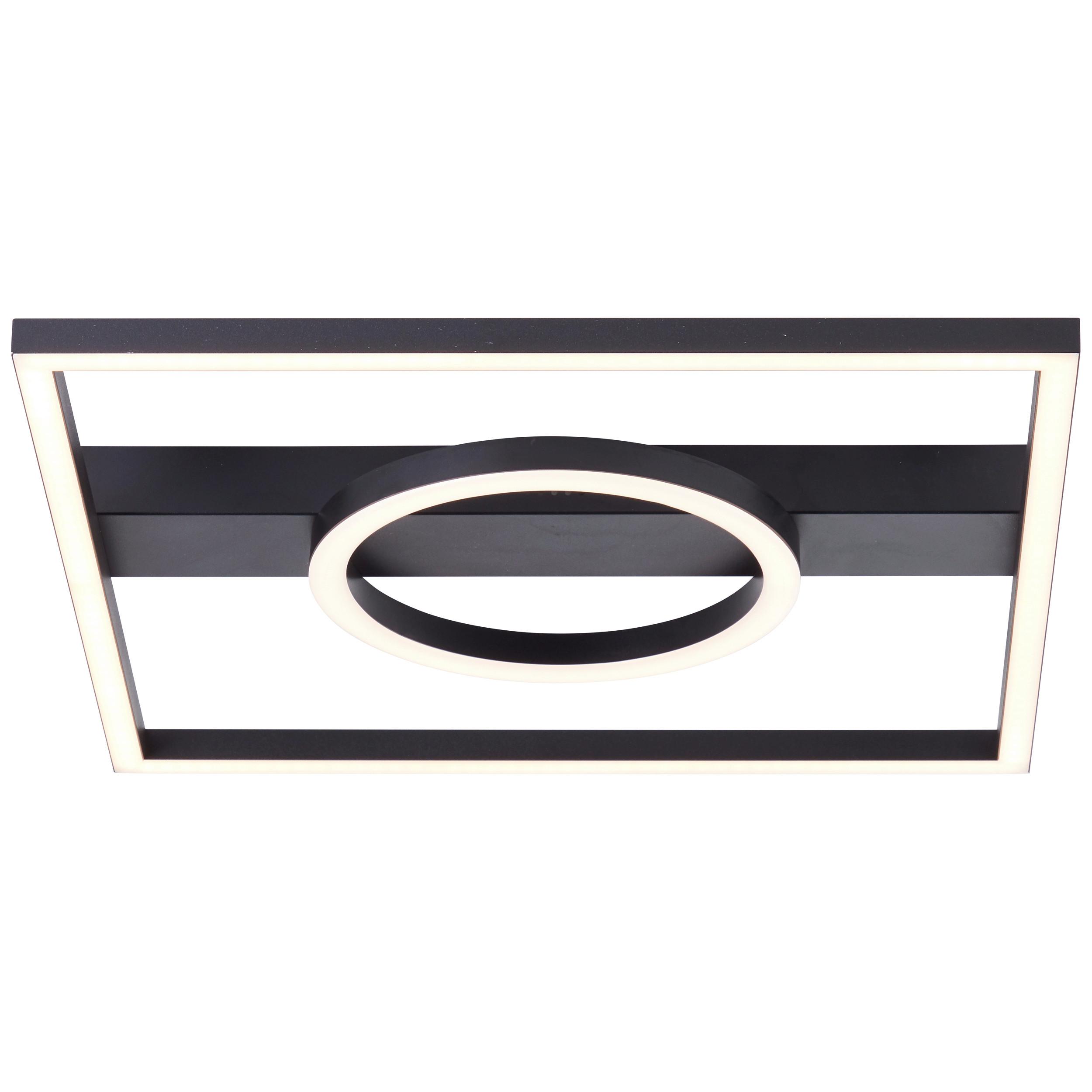 LED-Paneel Maureen Schwarz max. 24 Watt - Schwarz, Design, Kunststoff/Metall (40/42/5cm) - Brilliant