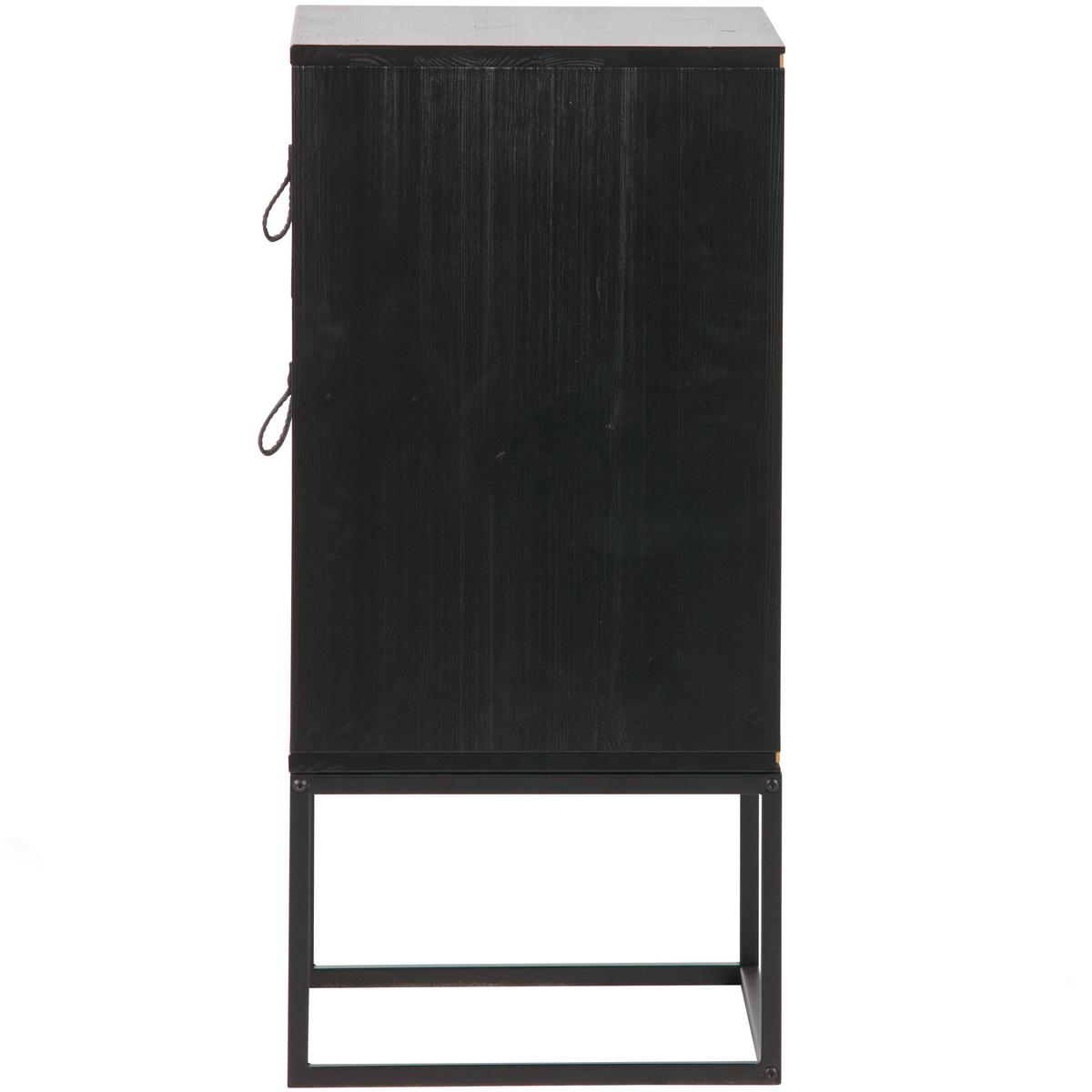 Nachtkästchen Zola Schwarz - Schwarz, Basics, Holz/Metall (74/40/35cm) - MID.YOU