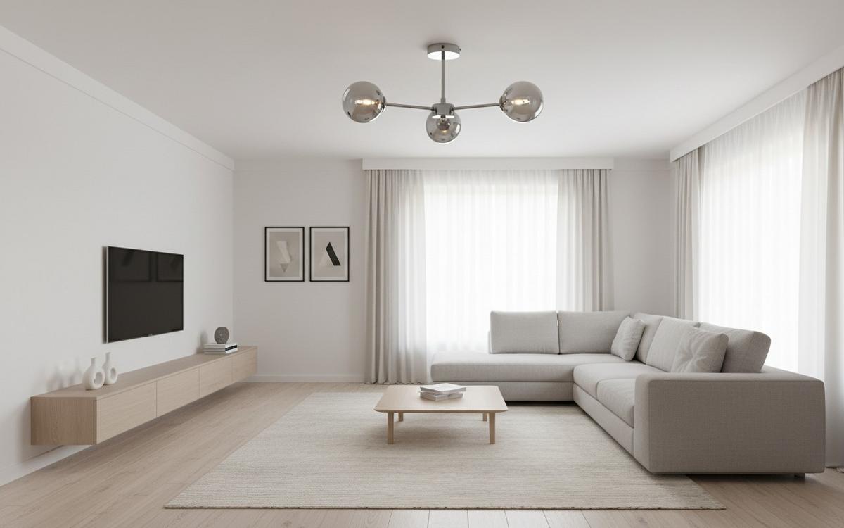 LAMPA SUFITOWA PATRICE - brązowy, Trend, metal/szkło (62/25cm) - Novel