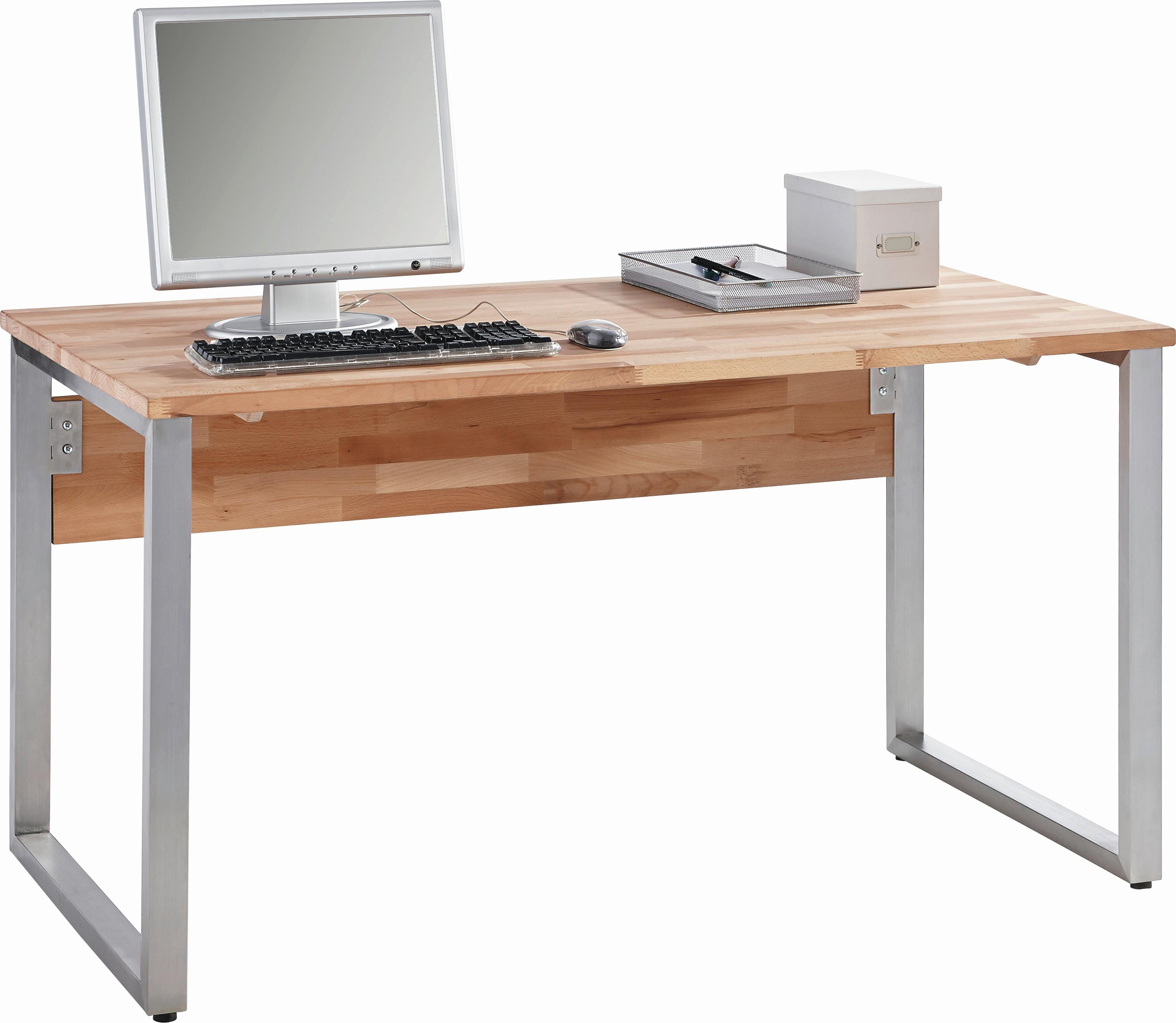 BIURKO OKLAHOMA -EXKLUSIV- - buk twardzielowy, Design, metal/drewno (140/70/76cm) - Carryhome