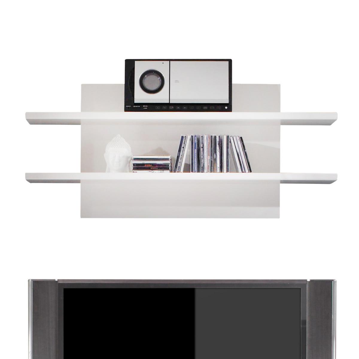 Dnevni Regal Snow, Bela, Osvetlitev, 4-Delni - črna/bela, Design, umetna masa/steklo (200/185/45cm) - MID.YOU