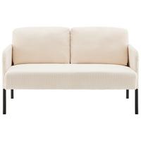 Dvosjed Miami - bež/crna, Moderno, drvo/metal (120/73,5/77cm) - Based