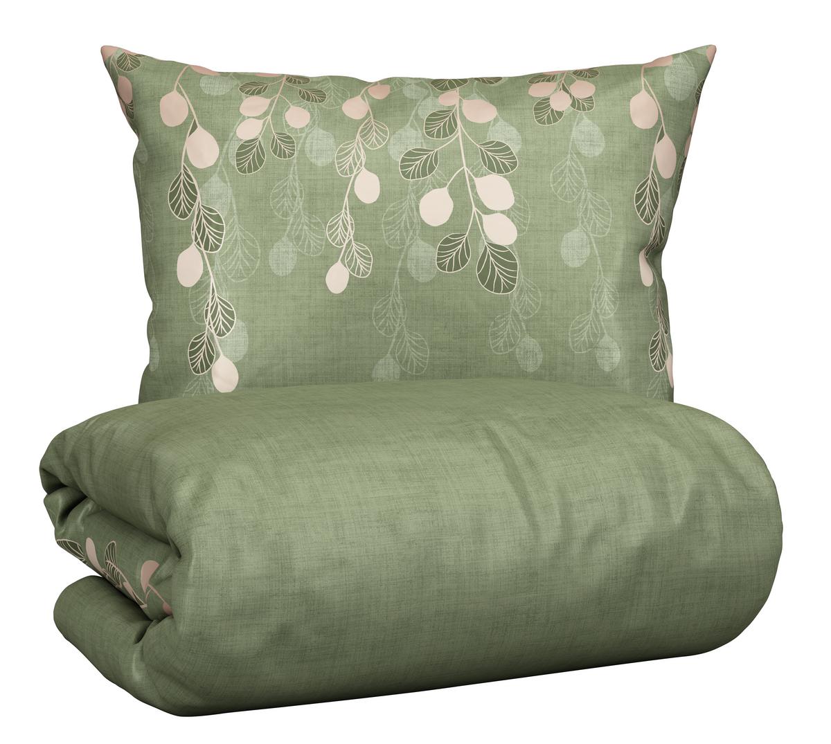 Bettwäsche Marina ca. 160x210cm - Grün, Konventionell, Textil (160/210cm) - Premium Living