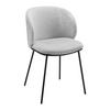 STOL MALEA - ljusgrå/svart, Modern, metall/trä (49/76/55cm) - Bessagi Home