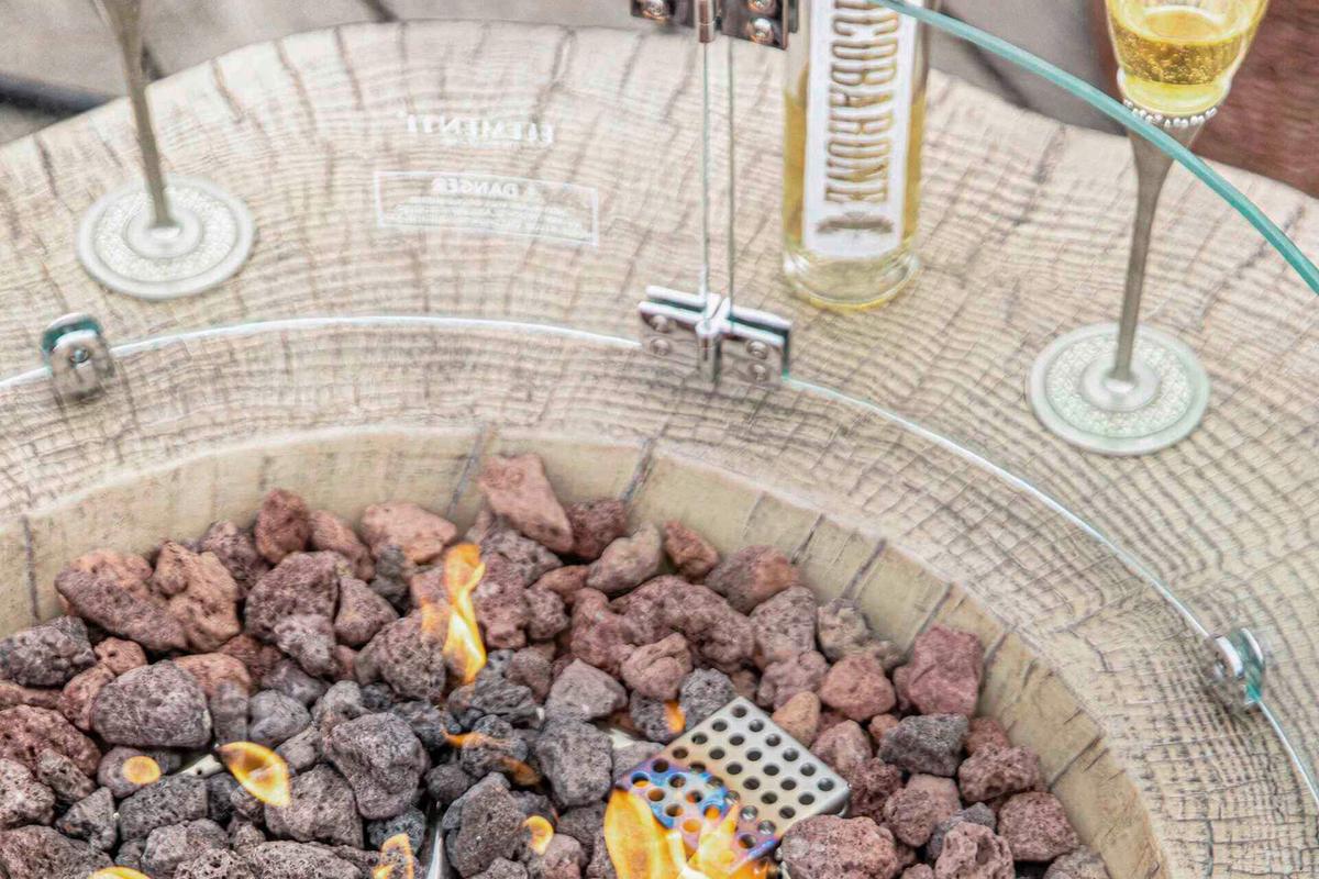 Feuerstelle Mancester Rotbraun - Rotbraun, KONVENTIONELL, Stein/Metall (100/43/106cm) - Gardenson