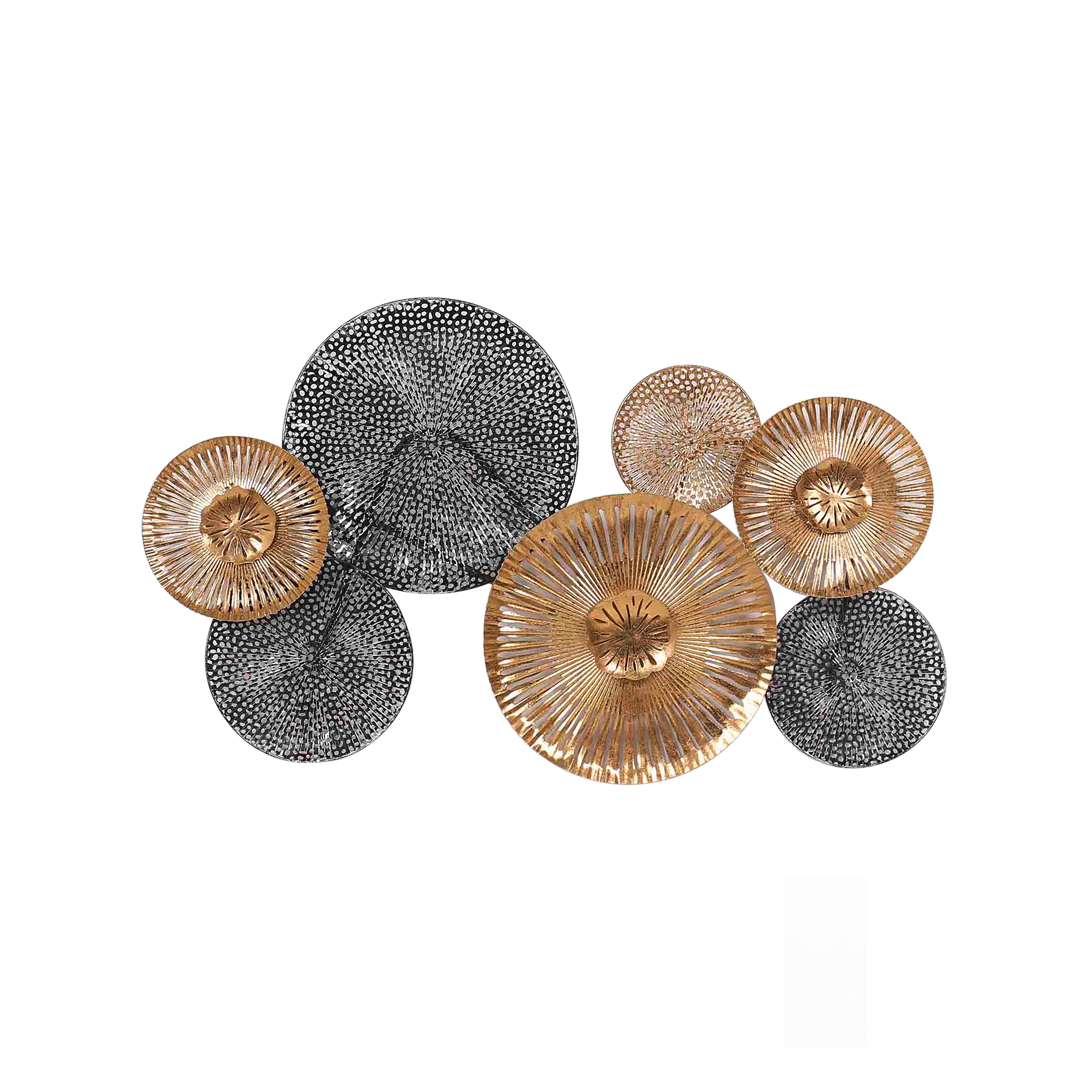 Wanddeko Shiny in Schwarz/Goldfarben - Goldfarben/Schwarz, MODERN, Metall (93/60/5cm) - Mömax