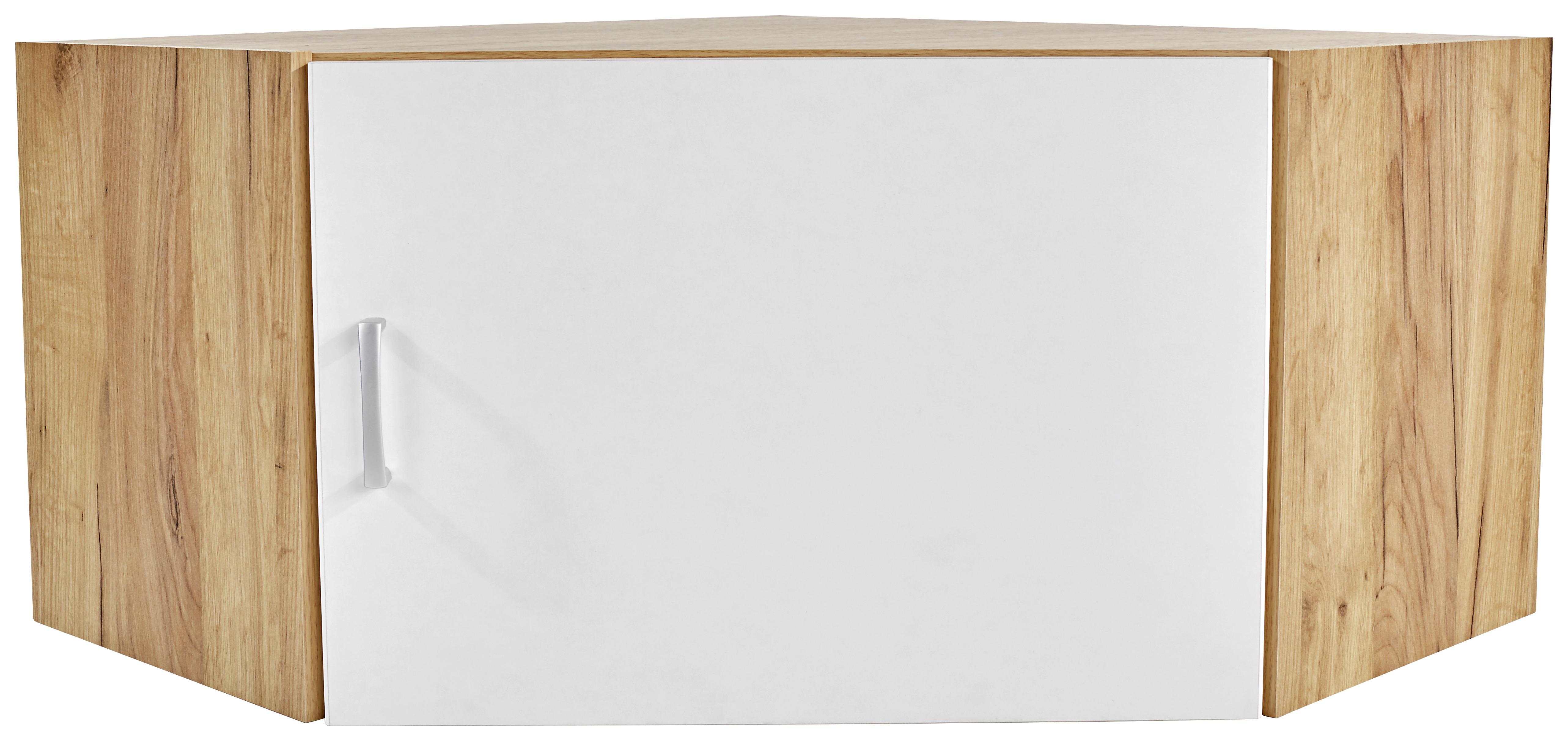 Felsőszekrény Sarokszekrényhez Tio - Tölgyfa/Fehér, konvencionális, Faalapú anyag (80/80cm)