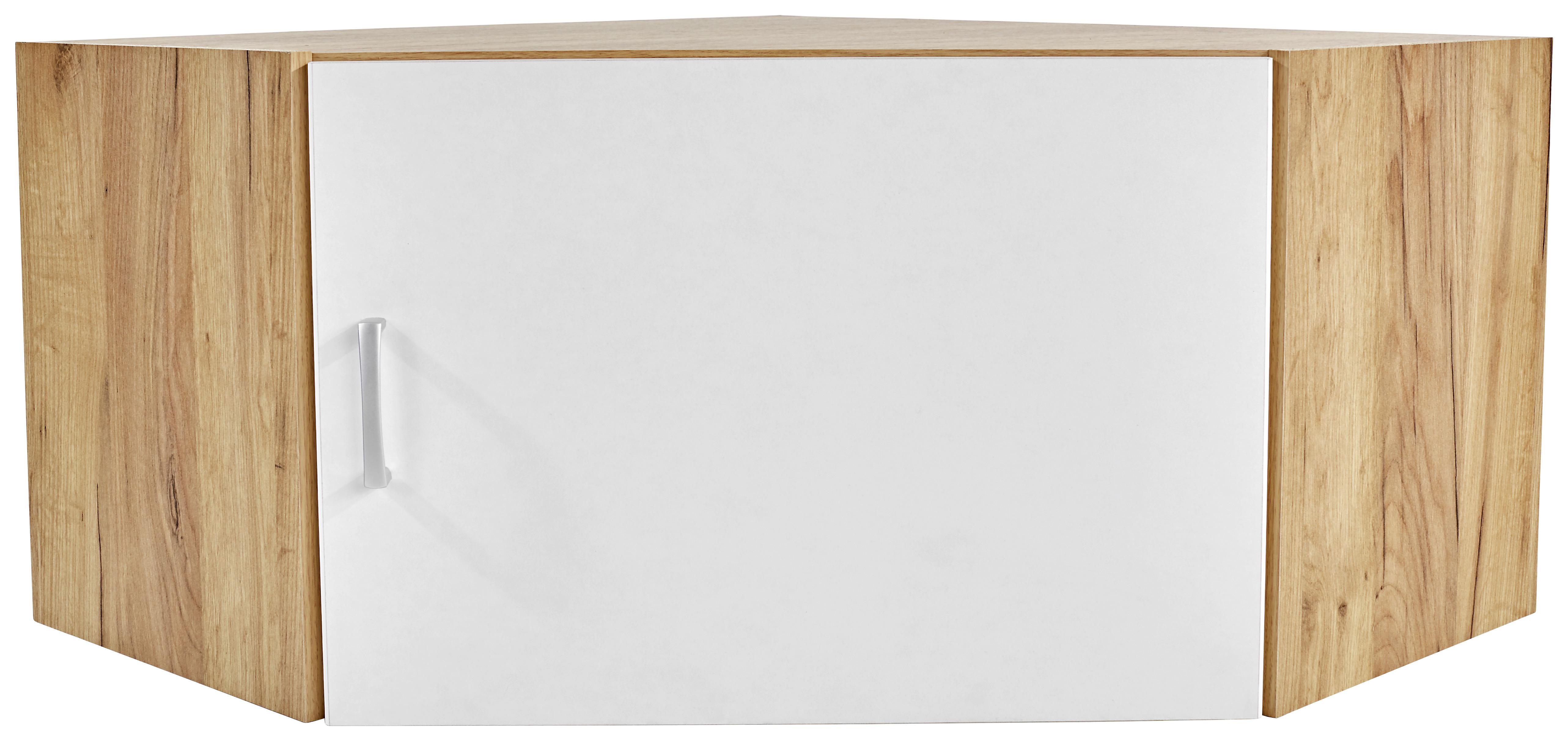 Dulap auxiliar superior Tio - alb/culoare lemn stejar, Konventionell, material pe bază de lemn (80/80cm) - Modern Living