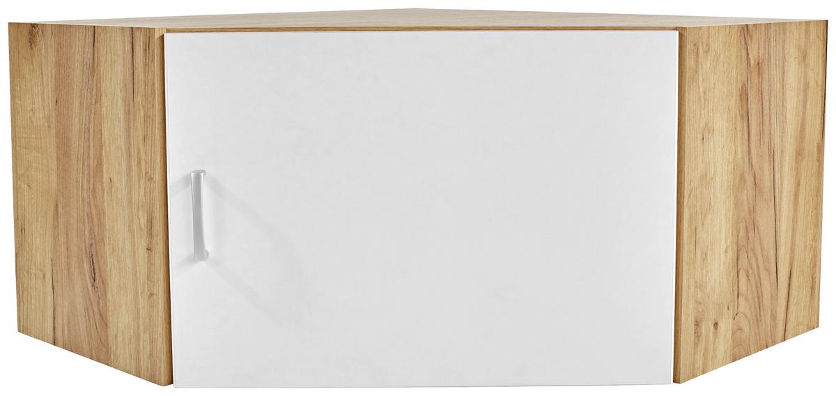 Dulap auxiliar superior Tio - alb/culoare lemn stejar, Konventionell, material pe bază de lemn (80/80cm) - Modern Living
