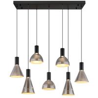 Viseča Led-svetilka 15741-7 - svetlo siva, Design, kovina/umetna masa (97/33/150cm) - Globo