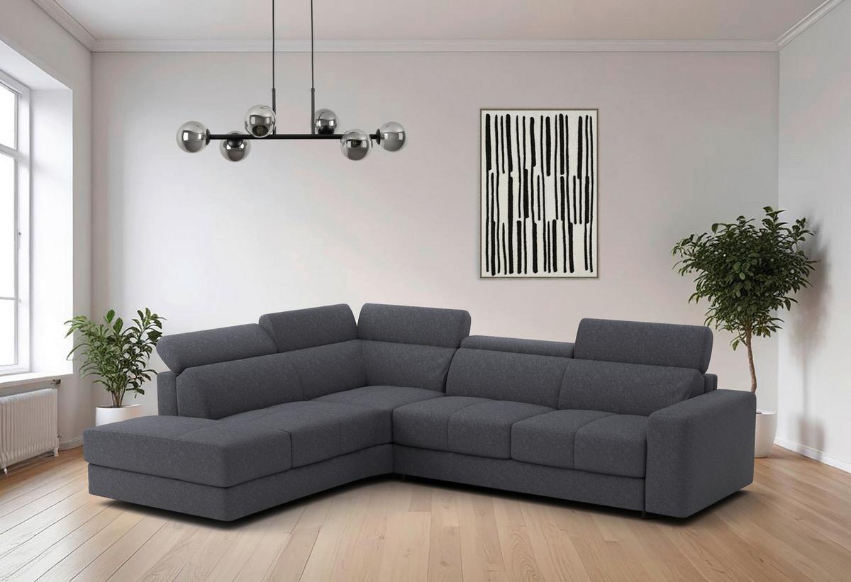 Sarokkanapé Florida - kékesszürke, Modern, textil (236/302cm) - Mömax
