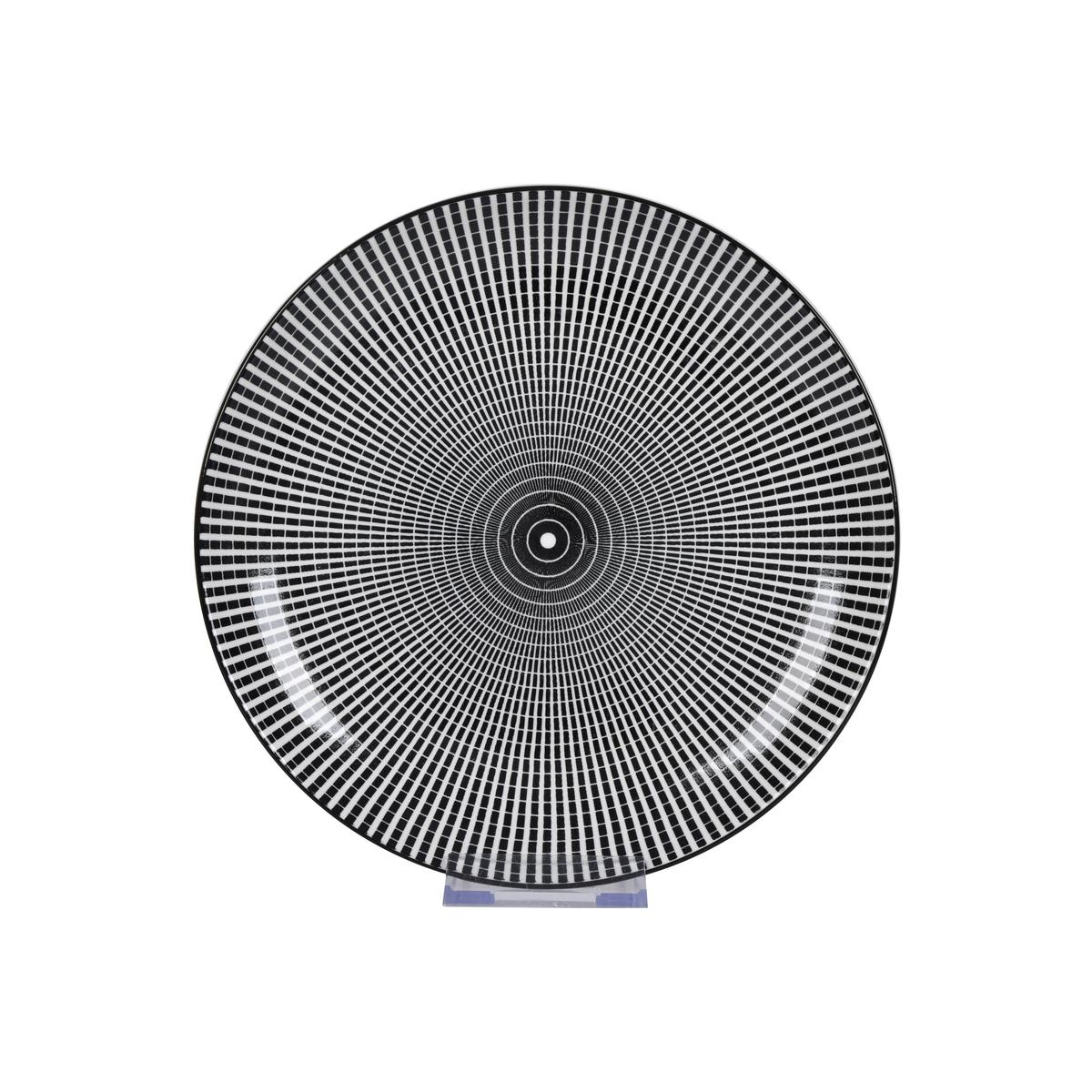 Farfurie pentru desert Shiva - alb/negru, Lifestyle, ceramică (20,4/2,5cm) - Mömax