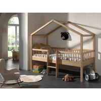 Hausbett FORREST Eichefarben ca. 90x200 cm Echtholz Eiche - Eichefarben/Naturfarben, MODERN, Holz (90/200cm) - Vipack