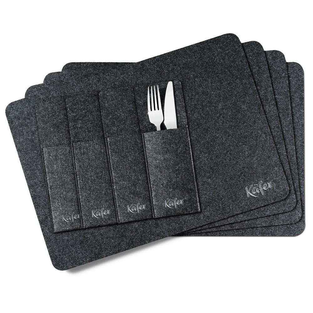 Étkezőalátét 4200-Ka - antracit, Basics, textil (45/32cm) - Käfer
