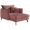 Relaxsessel Lava Rot Cord - Rot/Schwarz, MODERN, Textil/Metall (111/101/167cm) - Livetastic