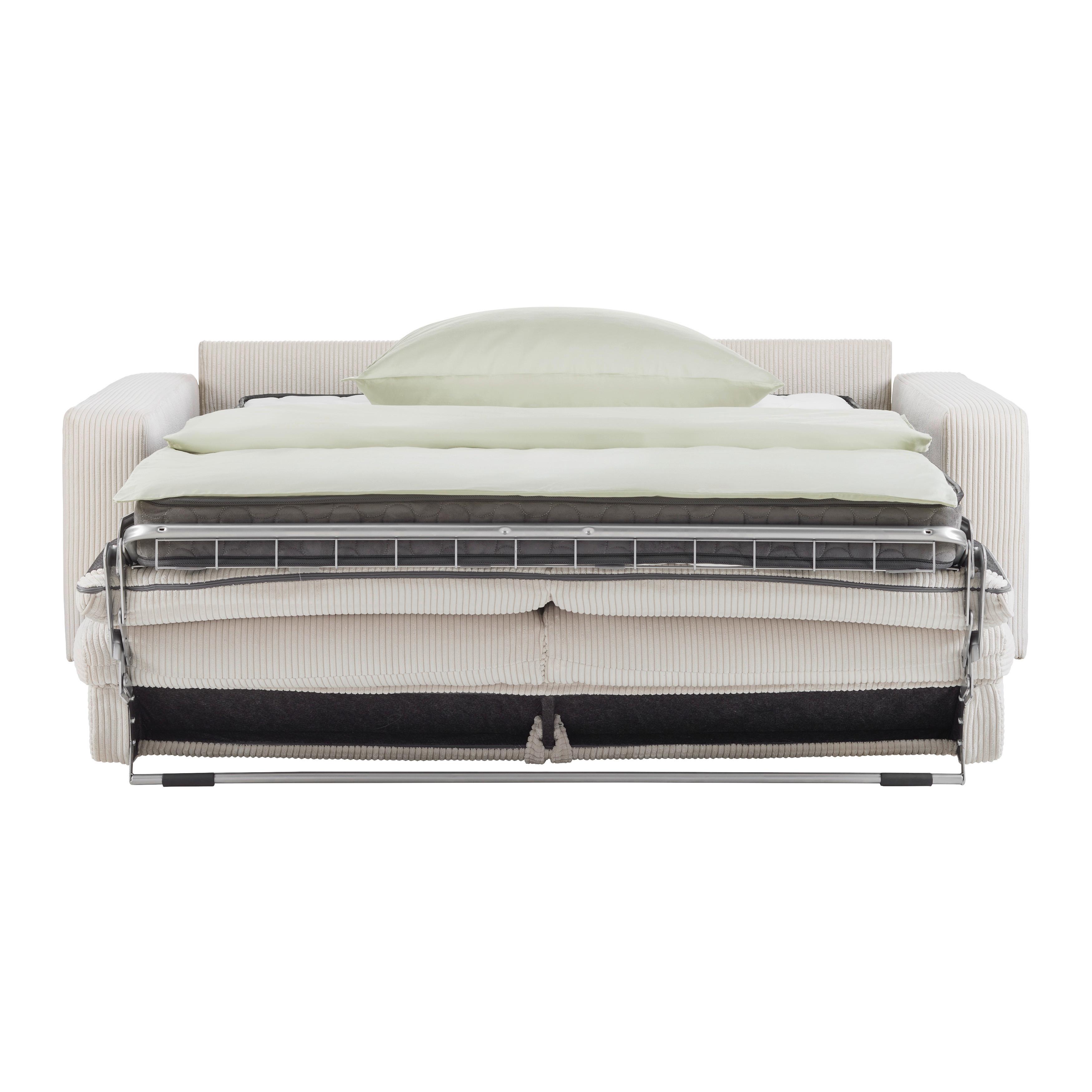 BÄDDSOFFA AGNETA -BASED- - beige/svart, Modern, metall/trä (200/83/97cm) - Based