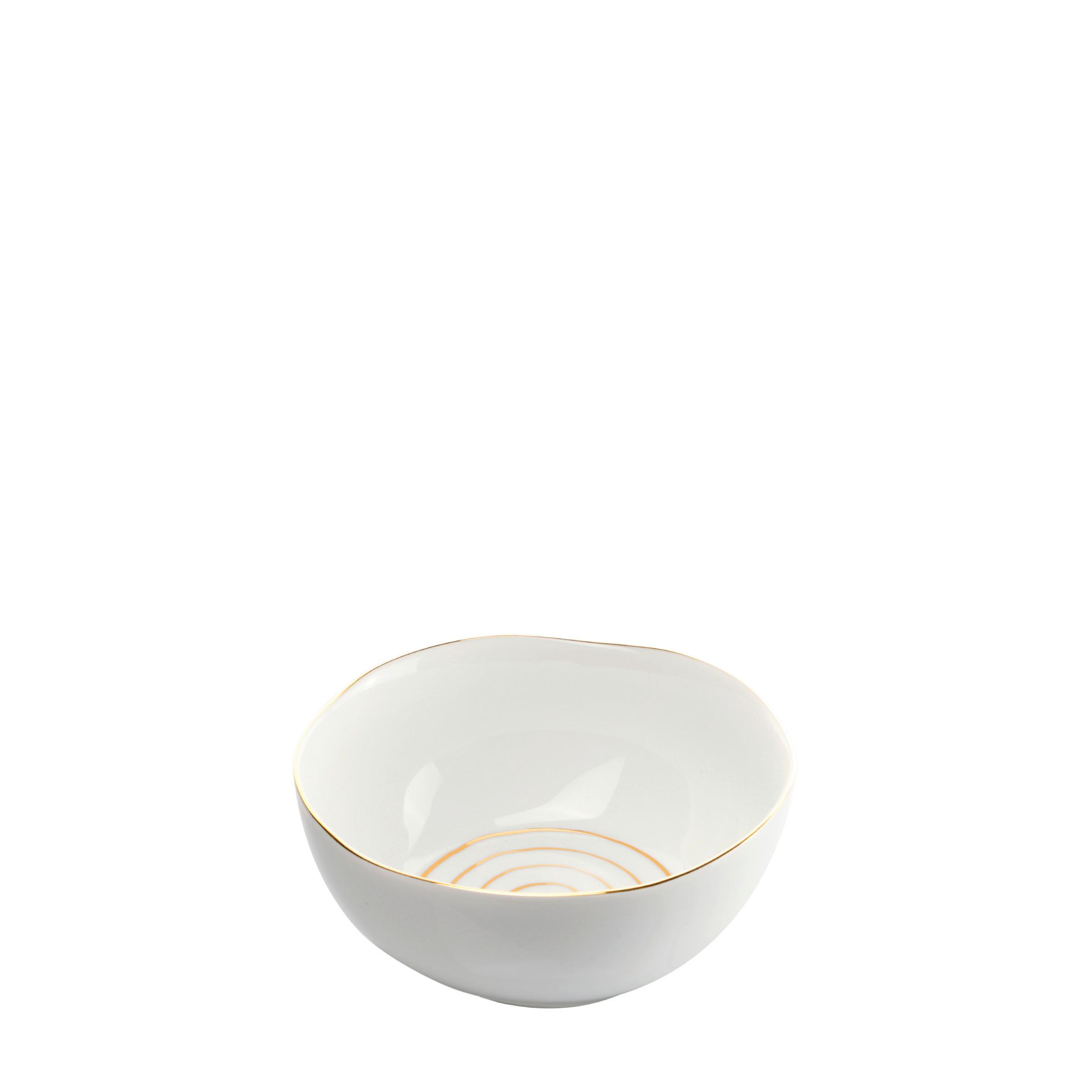 Zdjela Za Žitarice Onix - bijela/zlatne boje, Modern, keramika (15/7cm) - Premium Living