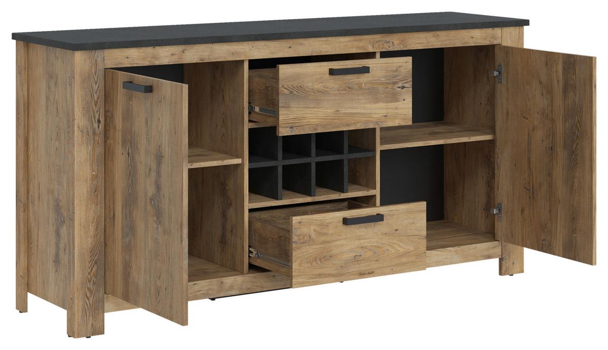 Comodă RAPALLO - castaniu, Modern, material pe bază de lemn (176,2/89,7/46cm) - Modern Living