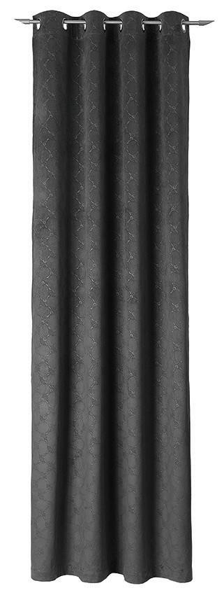 ZASŁONA NA PRZELOTKACH J-EMBOSS JOOP! - antracytowy, Design, tkanina (140/250cm) - Joop!