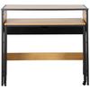 SKRIVBORD LENNY - svart/ekfärgad, Modern, metall/trämaterial (100/40/75.5-93.5cm) - Bessagi Home