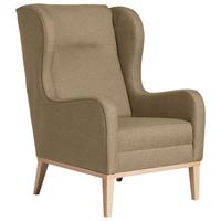 OHRENSESSEL ANGELO - Sandfarben/Naturfarben, KONVENTIONELL, Holz/Textil (66/104/78cm) - Max Winzer