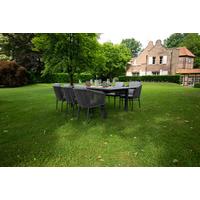 Gartenset Manhattan Anthrazit/Grau - Anthrazit/Grau, Basics, Textil/Metall (180/240/100/70cm) - Gardenson