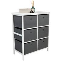 Komoda Oliver - bijela/siva, Moderno, drvni materijal/metal (70/80/30cm) - Modern Living