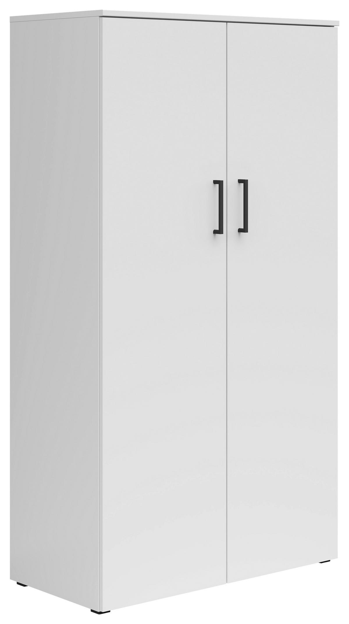 Schrank Multistauraum Weiß - Schwarz/Weiß, MODERN, Holzwerkstoff/Kunststoff (80/147/40cm) - Mömax