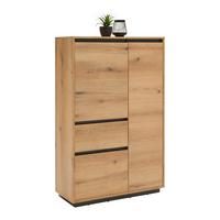 Highboard Puro Eichefarben - Eichefarben/Schwarz, MODERN, Holzwerkstoff (90/140/38cm) - Based