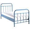 Kinder-/Juniorbett New York ca. 90x200 cm Blau - Blau, ROMANTIK / LANDHAUS, Holzwerkstoff/Metall (90/200cm) - Vipack