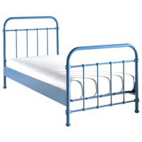 Kinder-/Juniorbett New York ca. 90x200 cm Blau - Blau, ROMANTIK / LANDHAUS, Holzwerkstoff/Metall (90/200cm) - Vipack