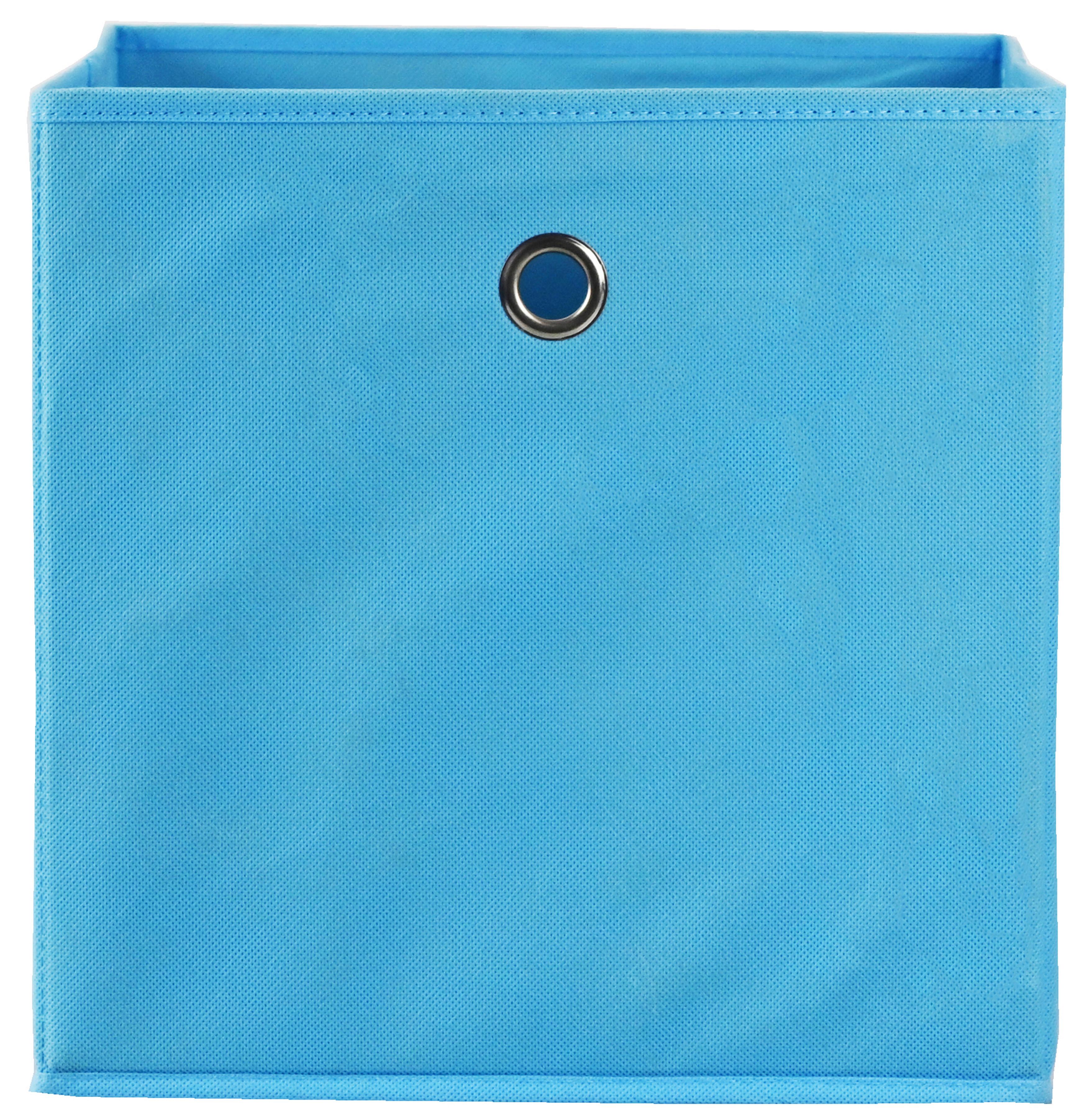 Zložljiv Zaboj Fibi -Ext- - svetlo modra, Konvencionalno, karton/tekstil (30/30/30cm) - Modern Living