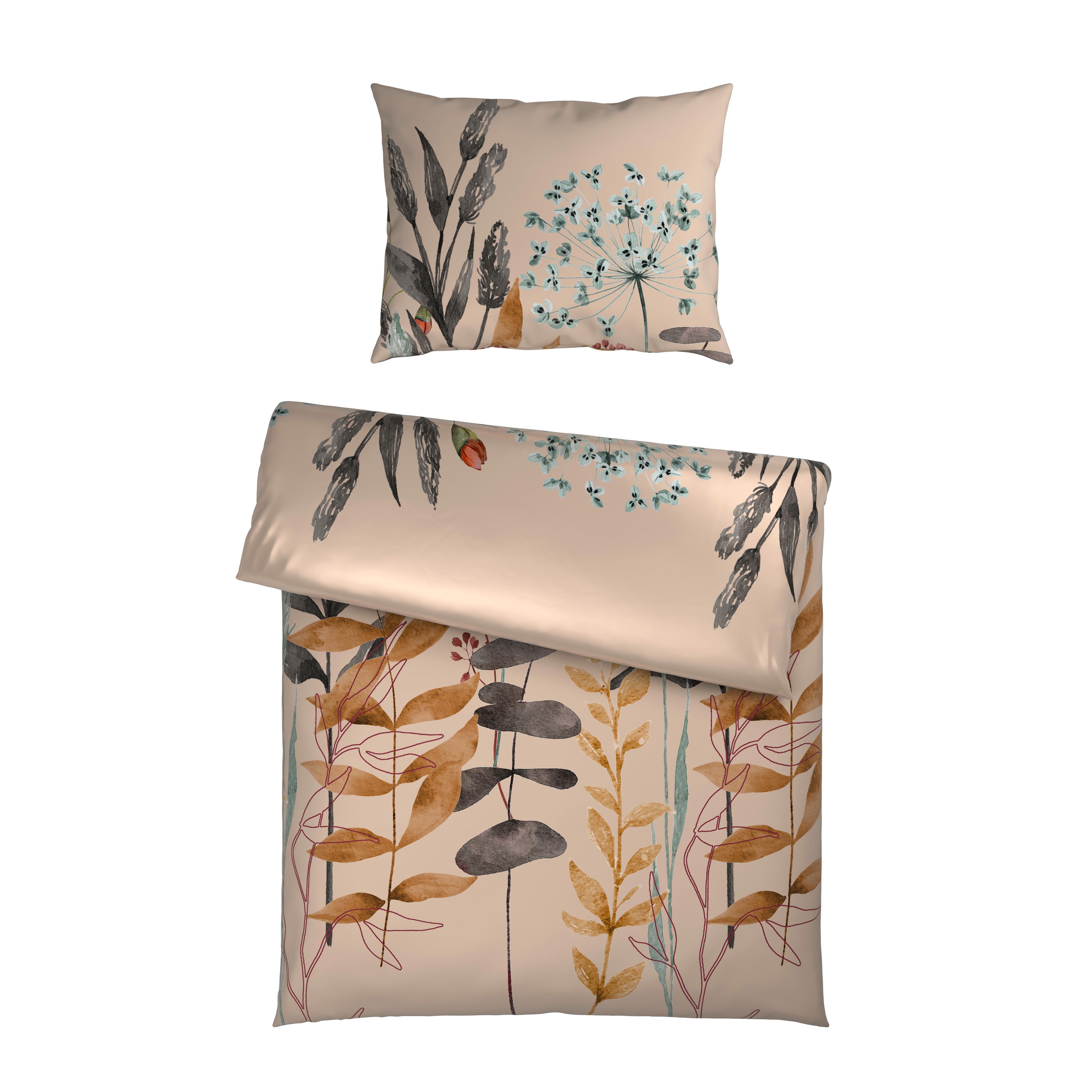 Bettwäsche Leavi Beige ca. 140x200cm - Beige, MODERN, Textil (140/200cm) - Mömax