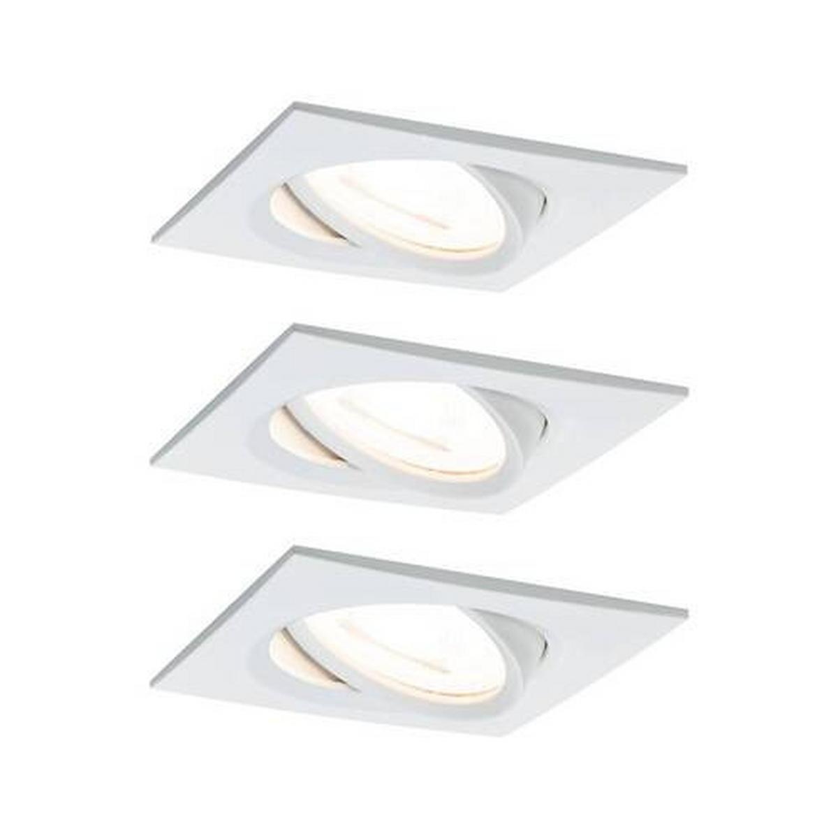 LED-Deckenleuchte Nova in Weiß/Alufarben max. 6,5 W - Alufarben/Weiß, Basics, Metall (8,4/8,4cm) - Paulmann