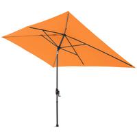Sonnenschirm Myzone Auto Tilt Orange ca. 300x200cm - Anthrazit/Orange, Basics, Textil/Metall (300/200cm) - Doppler