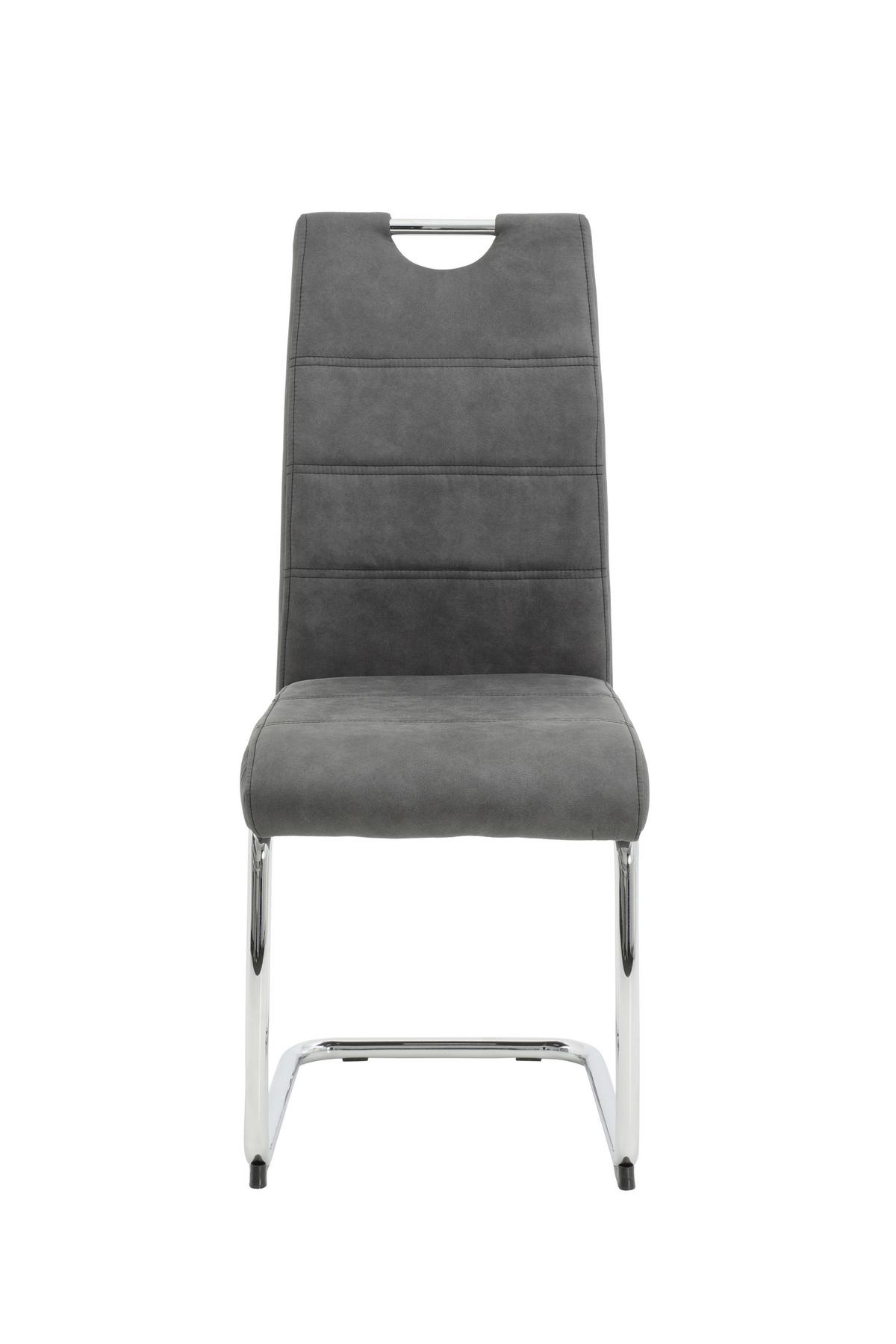 TISCHGRUPPE LIA II G - Eichefarben/Anthrazit, MODERN, Holz/Textil (160-320/76/90cm) - MID.YOU