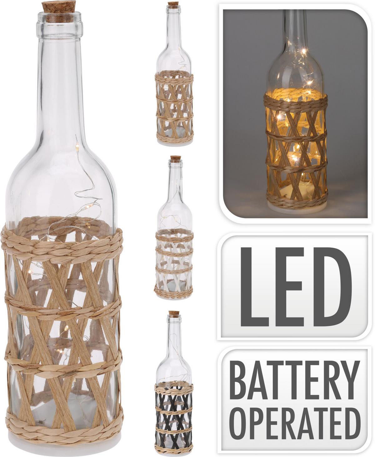 LED-díszlámpa Light House - Üveg (7,7/29,5cm)