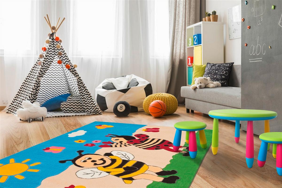 KINDERTEPPICH Joy 4091 Multi Bumbl 110x160 - Multicolor, Basics, Textil (110/160cm) - Kayoom