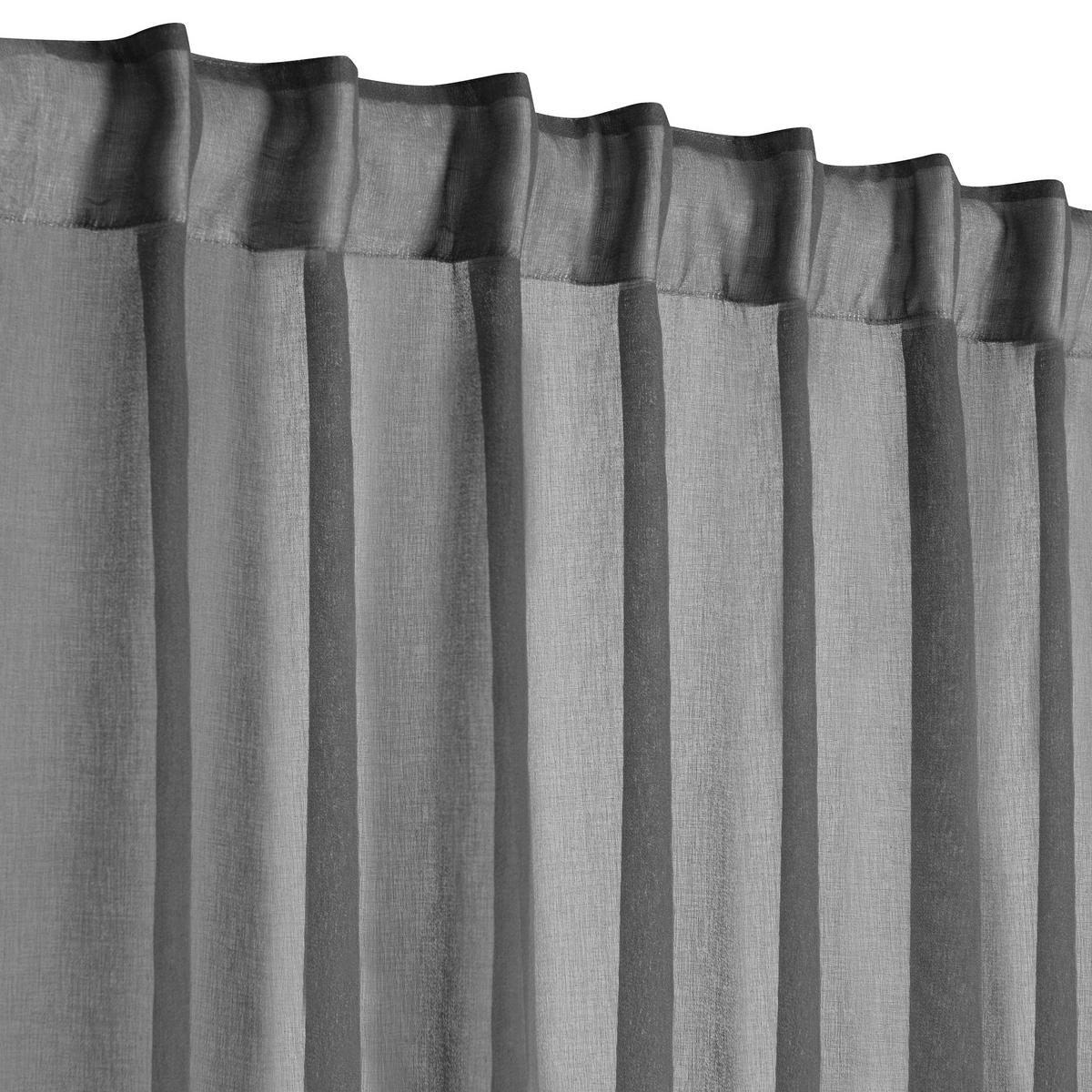 ZASŁONA GOTOWA 0160815 3 IN 1 LIM-HOME GRIS - ciemnoszary, Basics, tkanina (140/240cm)