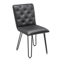 KRZESŁO IVIE - czarny, Modern, metal/drewno (43/86/62cm) - Bessagi Home